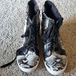 Torrid snakeskin wedge sneakers